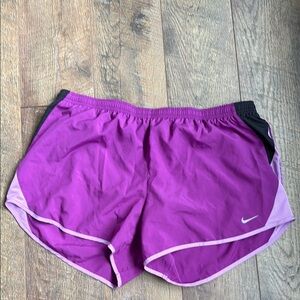 Nike Purple and Black Athletic Shorts Lightweight Design